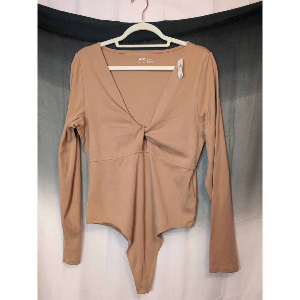 Aerie Women's Long Sleeve Twist Front Bodysuit Size XXL(384)
